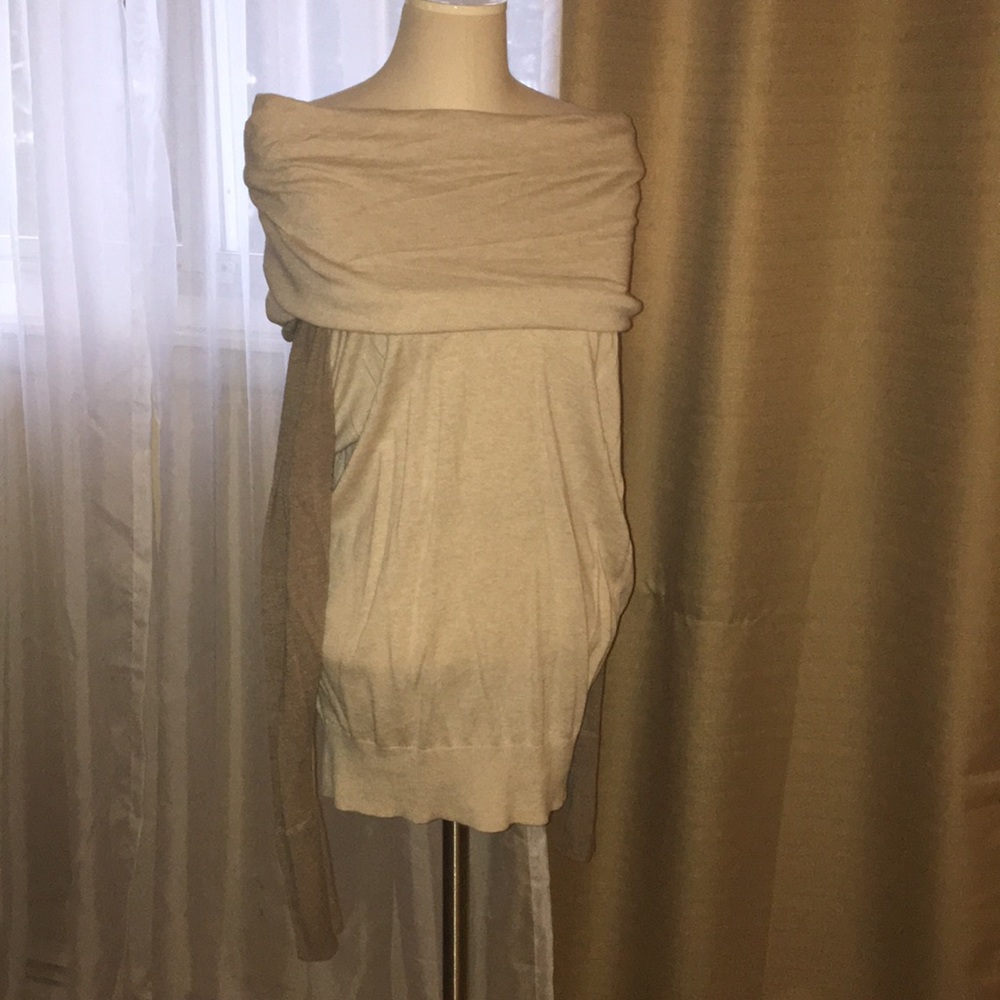 Cream two toned off the shoulder sweater